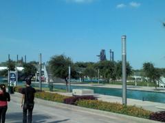 View of Santa Lucia from Fundidora Park in Monterrey