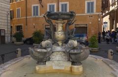 The Turtle Fountain in Piazza Mattei, Rome