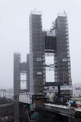 Pont de Recouvrance under construction