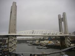 Recouvrance Bridge in Brest viewed from Tanguy Tower