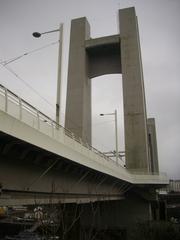 Recouvrance bridge in Brest from Tower street