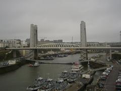 Recouvrance bridge in Brest, viewed from the castle