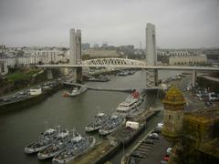 Recouvrance Bridge in Brest from the castle