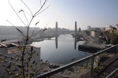 Morning mist over the Penfeld and Recouvrance Bridge