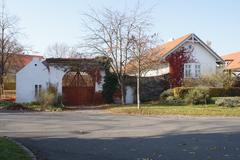 village common area in Jenštejn, Prague-East District, Czech Republic