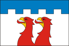 Flag of the village of Jenštejn, Czechia