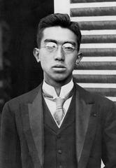 Crown Prince Hirohito in Europe standing and wearing a military uniform