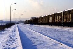 Marchegger Ostbahn train near Hausfeldstraße in Vienna