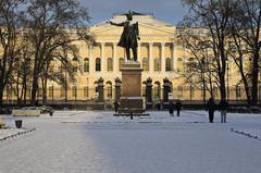 Monument to poet A.S. Pushkin in Saint Petersburg