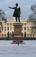 Monument to poet Alexander Pushkin in Saint Petersburg