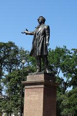 Statue of Alexander Pushkin in St. Petersburg Arts Square