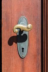 door handle at the entry of Christiansborg Palace in Copenhagen