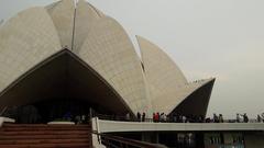 Closeup of Lotus Temple in New Delhi