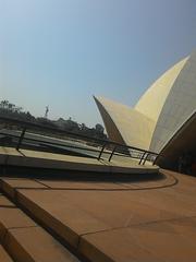 Side view of Lotus Temple