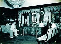 President Ramon Magsaysay at his study in Malacañang Palace circa 1953