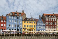 Colorful buildings along Nyhavn canal in Copenhagen, Denmark