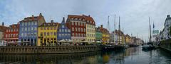 Colourful facades of Nyhavn in Copenhagen, Denmark