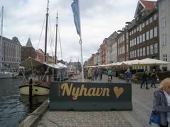 Nyhavn, Copenhagen with colorful buildings and boats