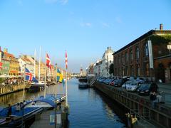 Copenhagen cityscape with Nyhavn harbor