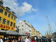 Copenhagen cityscape with colorful buildings along Nyhavn canal