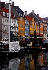 Copenhagen Nyhavn harbor with colorful buildings and boats