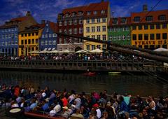 Scenic view of Nyhavn in Copenhagen with colorful buildings and boats