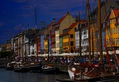 Copenhagen Nyhavn waterfront with colorful historic buildings and boats