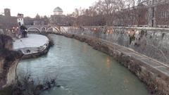 Fiume Tevere river in Rome