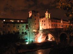 Isola Tiberina at night, Roma, Italy