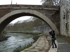 Republican era inscriptions on Ponte Fabricio, a Roman bridge in Rome, Italy