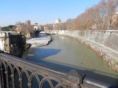 Scenic view on the way to Ponte Palatino in Rome