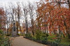 Alexandro-Nevskaya Lavra garden courtyard in 2021