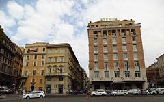 Piazza Barberini in Rome with the Triton Fountain