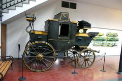 Mail-service coach at the Railway hall in Museo della Scienza e della Tecnica, Milan