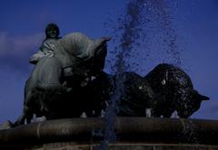 Statue of Gefion at Gefion Fountain in Copenhagen