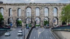 Aqueduct of Valens in Istanbul, Turkey