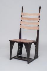 1905 oak slatted-back chair by Charles Rohlfs