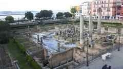 Ancient Roman marketplace with the so-called Serapis temple in Pozzuoli