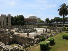 Pozzuoli waterfront with historical buildings and boats