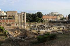 Ancient Roman meat market ruins in Pozzuoli