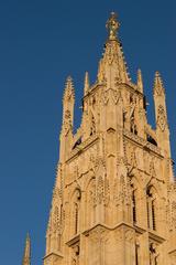 South-East view of Pey Berland tower near Saint-André Cathedral in Bordeaux, France