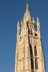 South-East view of Pey Berland tower near Saint-André Cathedral in Bordeaux, France