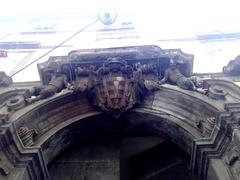 Close-up of the Carafa of Spina Palace coat of arms in Naples