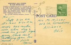 Air-O-Way Courts postcard in St. Louis