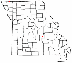 map of Rolla, Missouri and its location in Phelps County