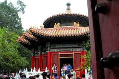 people walking near a temple in Beijing