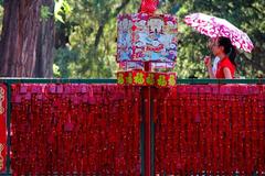 street view of people near a temple in Beijing