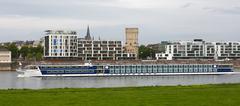 Ship 'River Splendor' in front of Bayenthurm, Cologne, Germany