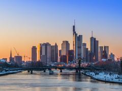 Frankfurt skyline with modern skyscrapers