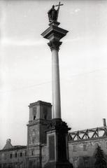 Castle Square, Sigismund's Column, ruined Royal Palace in the background